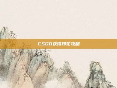 CSGO获得印花攻略