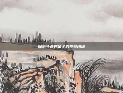探索斗战神金子的神奇用途