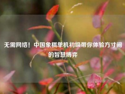 无需网络！中国象棋单机初级带你体验方寸间的智慧博弈