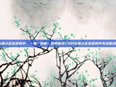 cod16显示正在游戏中，一步一排查！彻底解决COD16显示正在游戏中无法启动的报错