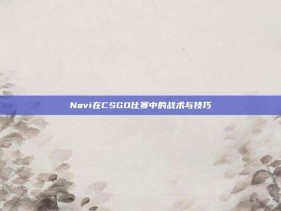 Navi在CSGO比赛中的战术与技巧