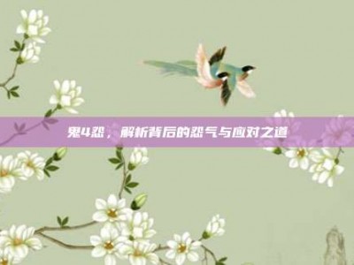 鬼4怨，解析背后的怨气与应对之道