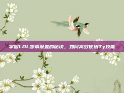掌握LOL脚本设置的秘诀，如何高效使用Ty技能