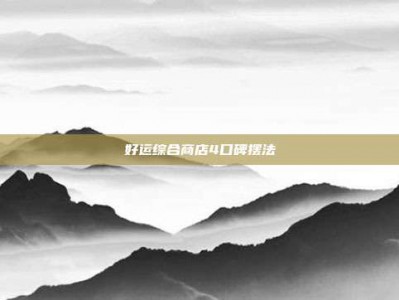 好运综合商店4口碑摆法