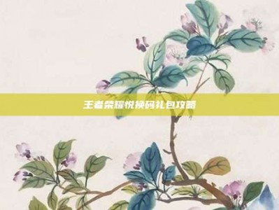 王者荣耀悦换码礼包攻略