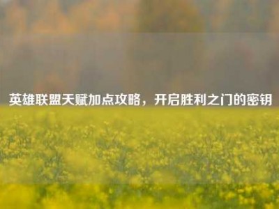 英雄联盟天赋加点攻略，开启胜利之门的密钥