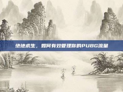 绝地求生，如何有效管理你的PUBG流量