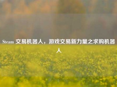 Steam 交易机器人，游戏交易新力量之求购机器人