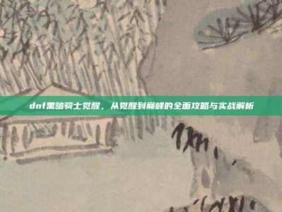 dnf黑暗骑士觉醒，从觉醒到巅峰的全面攻略与实战解析