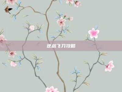 逆战飞刀攻略