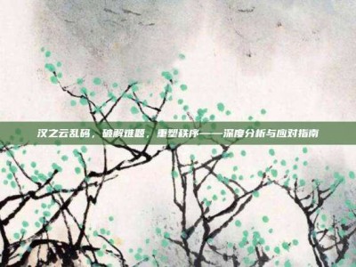 汉之云乱码，破解难题，重塑秩序——深度分析与应对指南