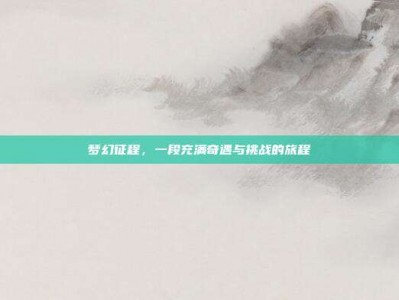 梦幻征程，一段充满奇遇与挑战的旅程