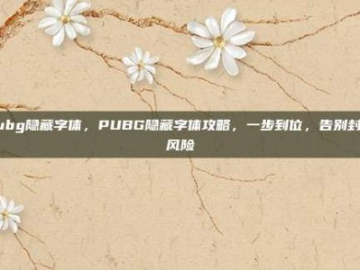 pubg隐藏字体，PUBG隐藏字体攻略，一步到位，告别封号风险