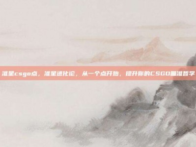 准星csgo点，准星进化论，从一个点开始，提升你的CSGO瞄准哲学