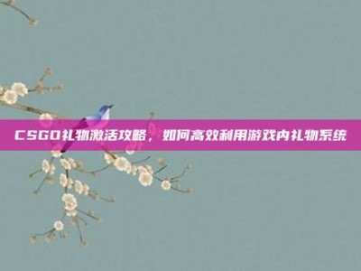 CSGO礼物激活攻略，如何高效利用游戏内礼物系统