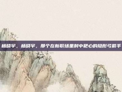 杨晓宇，杨晓宇，那个在新职场里射中靶心的隐形弓箭手