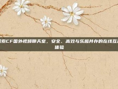 探索CF国外视频聊天室，安全、高效与乐趣并存的在线互动体验