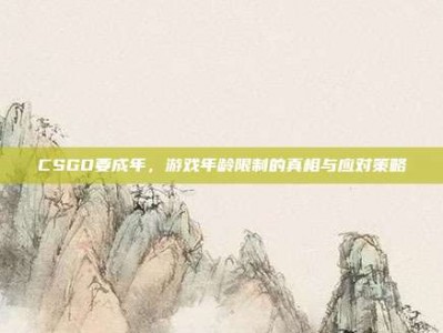 CSGO要成年，游戏年龄限制的真相与应对策略