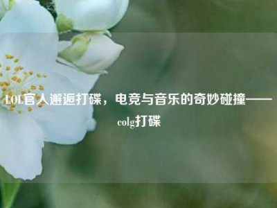 LOL官人邂逅打碟，电竞与音乐的奇妙碰撞——colg打碟