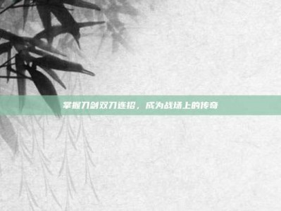掌握刀剑双刀连招，成为战场上的传奇
