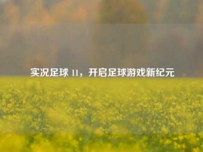 实况足球 11，开启足球游戏新纪元