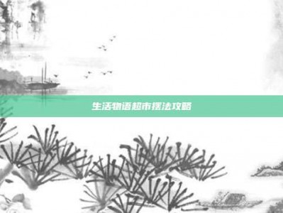 生活物语超市摆法攻略