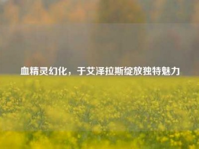 血精灵幻化，于艾泽拉斯绽放独特魅力