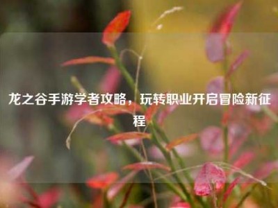 龙之谷手游学者攻略，玩转职业开启冒险新征程