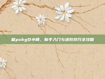 嘘pubg廿小萌，新手入门与进阶技巧全攻略