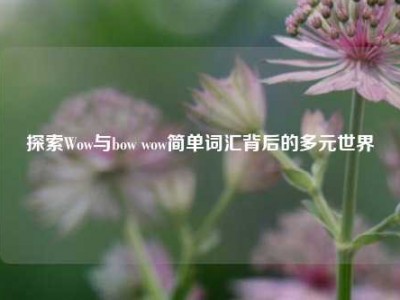 探索Wow与bow wow简单词汇背后的多元世界