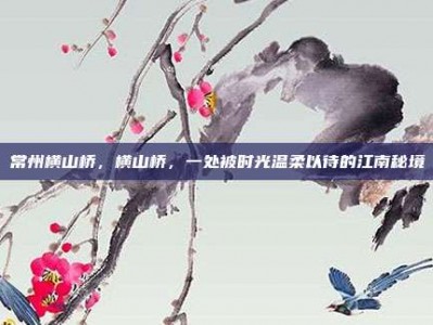 常州横山桥，横山桥，一处被时光温柔以待的江南秘境