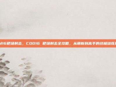 cod16靶场射击，COD16 靶场射击全攻略，从萌新到高手的终极训练指南