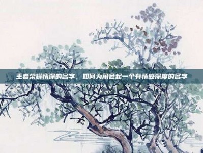 王者荣耀情深的名字，如何为角色起一个有情感深度的名字