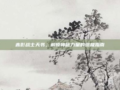 赤影战士天书，解锁神秘力量的终极指南