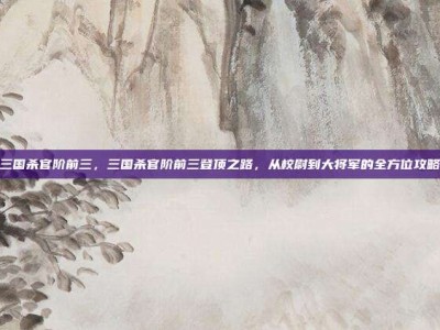 三国杀官阶前三，三国杀官阶前三登顶之路，从校尉到大将军的全方位攻略
