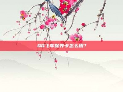 QQ飞车保养卡怎么用？