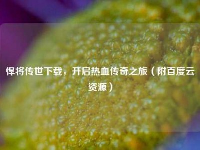 悍将传世下载，开启热血传奇之旅（附百度云资源）