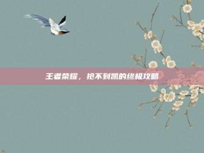 王者荣耀，抢不到凯的终极攻略