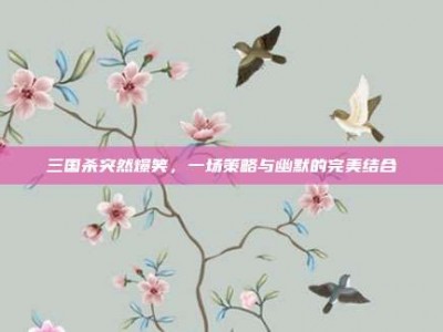 三国杀突然爆笑，一场策略与幽默的完美结合