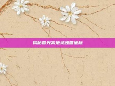 揭秘暮光高地灵魂兽坐标
