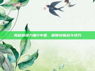 揭秘超级力量2中国，解锁终极战斗技巧