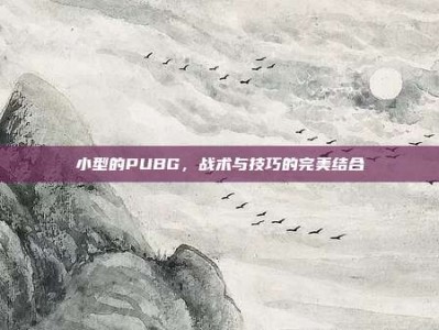 小型的PUBG，战术与技巧的完美结合