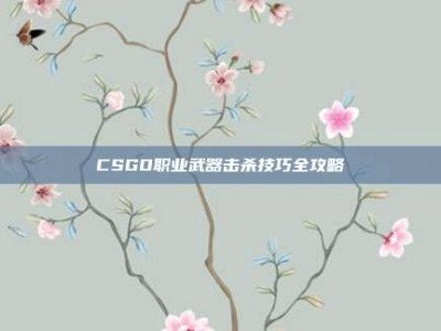 CSGO职业武器击杀技巧全攻略