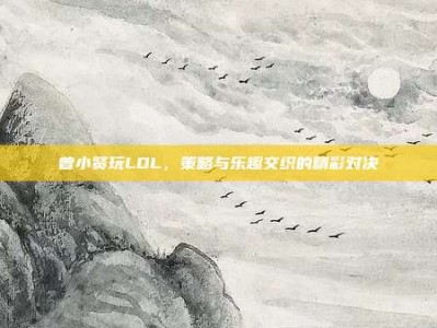 曾小贤玩LOL，策略与乐趣交织的精彩对决