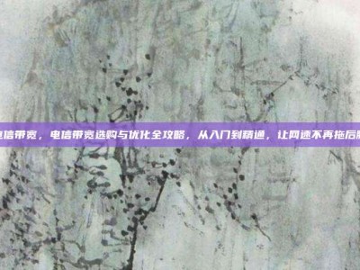 电信带宽，电信带宽选购与优化全攻略，从入门到精通，让网速不再拖后腿