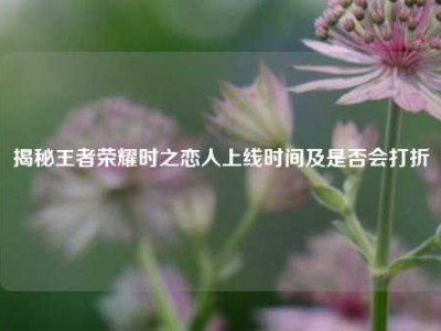 揭秘王者荣耀时之恋人上线时间及是否会打折