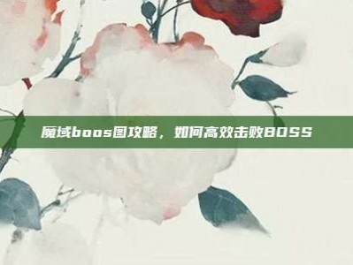 魔域boos图攻略，如何高效击败BOSS