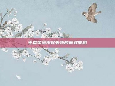 王者荣耀授权失败的应对策略