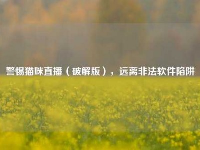 警惕猫咪直播（破解版），远离非法软件陷阱