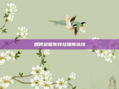 如何说服斯特拉瑞斯纨绔